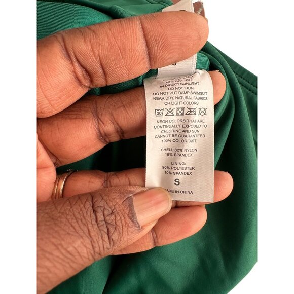 Smismivo Womens Teal One-Piece Swimsuit With Ruched Sides Back Zipper Modest NWT - Picture 4 of 10